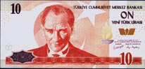10 New Turkish Lira